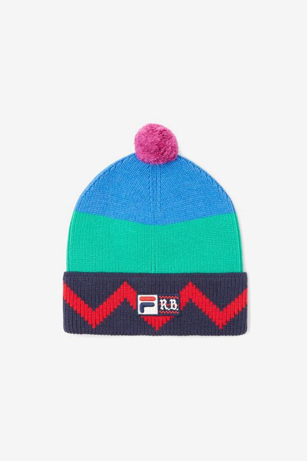 Fila Rowing Blazers X Zig-Zag Beanie - Yellow/Navy/Red,NZ 690-25319